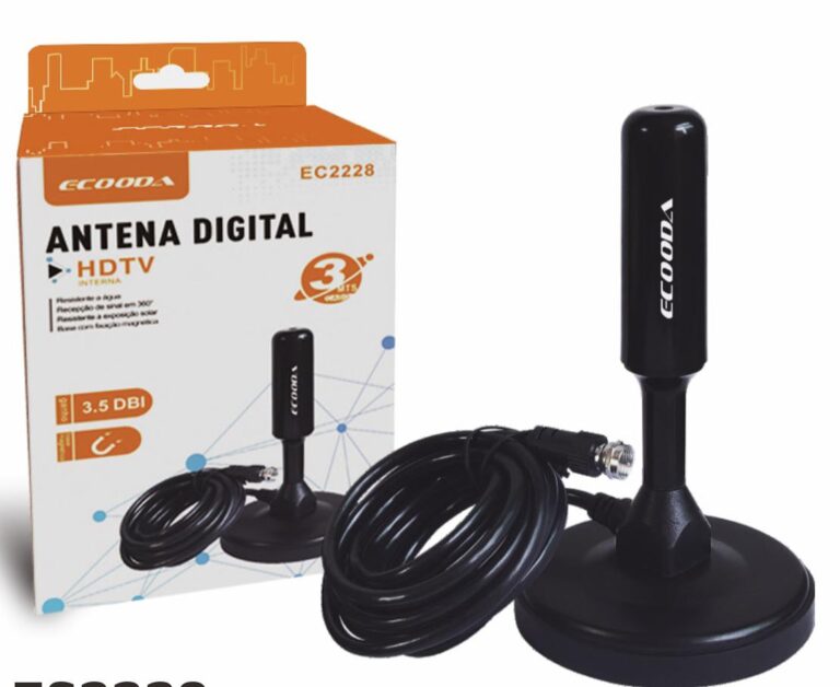 Antena Digital Ecooda 3,5 Dbi Cabo 3M Ec2228