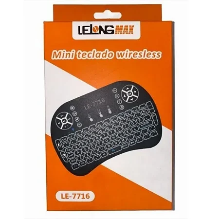 Mini Teclado Controle Sem Fio Wireless Smart TV C/ LED – LE-7716 – Lelong