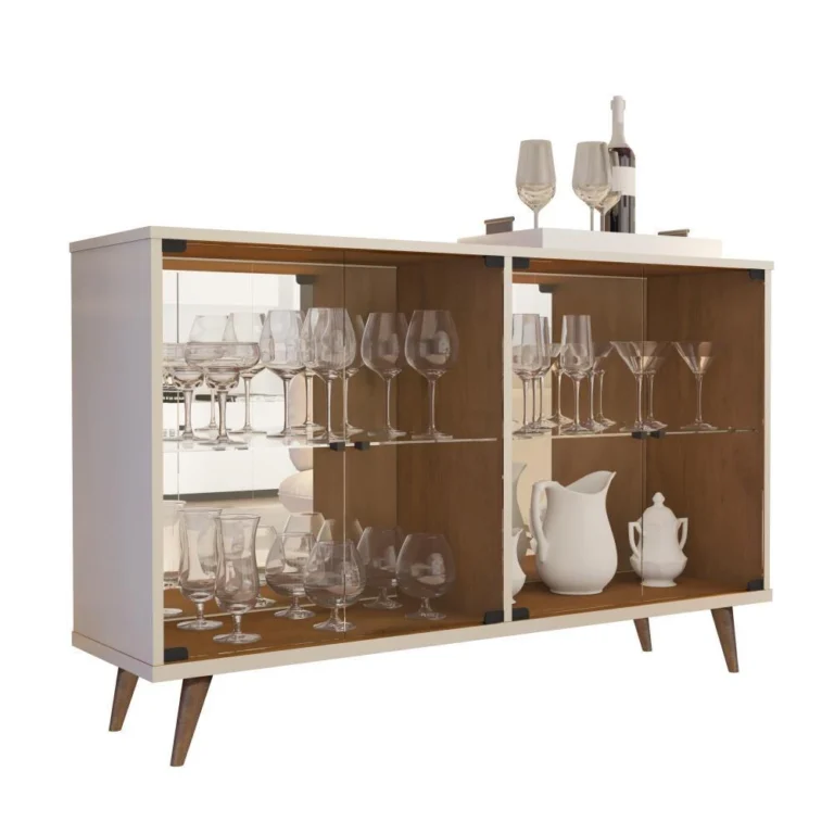 Cristaleira Jb 4011 Luxo Buffet Pérola Caramelo